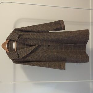 Brown Plaid Oak + Fort Coat